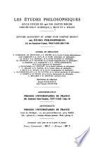 Les Études philosophiques