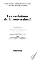Les évolutions de la souveraineté