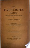 Les Fabulistes latins depuis le siècle d'Auguste jusqu'à la fin du moyen âge