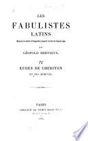 Les fabulistes latins depuis le siècle d'Auguste jusqu' à la fin du moyen âge