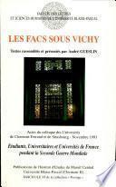 Les facs sous Vichy