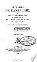Les fastes de l'anarchie