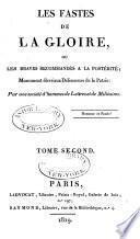 Les fastes de la gloire