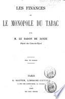 Les finances et le monopole du tabac