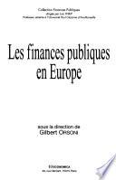 Les finances publiques en Europe