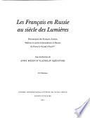 Les Français en Russie au siècle des Lumières