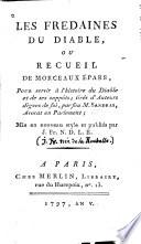 Les fredaines du diable, ou Recueil de morceaux épars pour servir à l'histoire du diable et de ses suppóts