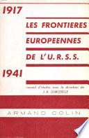 Les frontières européennes de l'URSS, 1917-1941