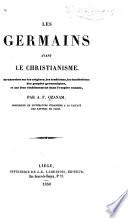 Les Germains avant le Christianisme