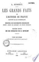 Les grands faits de l'histoire de France