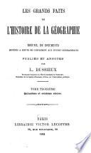 Les grands faits de l'histoire de la géographie: 15e et 16e siècles. 1882