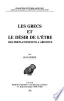 Les Grecs et le désir de l'être