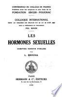 Les hormones sexuelles, comptes rendus publiés