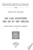 Les lais anonymes des 12e et 13e siècles