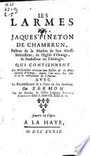 Les larmes de Jaques Pineton de Chambrun ...