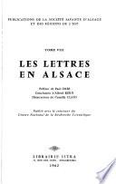 Les lettres en Alsace