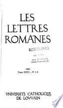 Les Lettres romanes