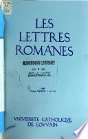 Les Lettres romanes