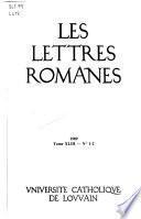 Les Lettres romanes