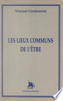 Les lieux communs de l'être