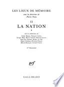 Les Lieux de mémoire: La Nation
