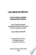 Les limites de siècles