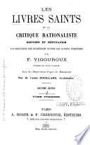 Les livres Saints et la critique rationaliste