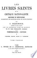 Les livres Saints et la critique rationaliste