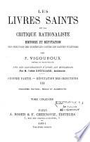 Les livres Saints et la critique rationaliste