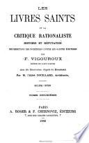 Les livres Saints et la critique rationaliste