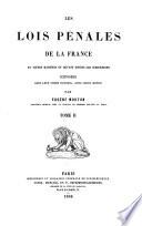 Les lois pénales de la France en toutes matières et devant toutes les juridictions