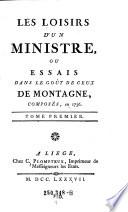 Les loisirs d'un ministre