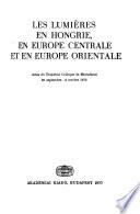 Les lumières en Hongrie, en Europe centrale et en Europe orientale