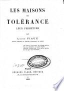 Les maisons de tolérance