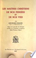 Les maîtres chrétiens de nos pensées et de nos vies