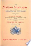 Les Maîtres musiciens de la renaissance française