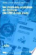 Les manuels scolaires en France de 1789 à nos jours