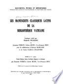 Les manuscrits classiques latins de la Bibliothèque vaticane: 1ère partie : Fonds Patetta et fonds de la Reine. - 1978. - 523 - 16 p. - 16 p. de pl