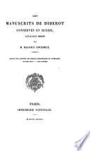 Les manuscrits de Diderot conservés en Russie