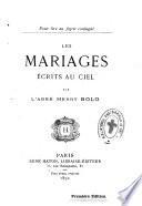 Les mariages écrits au ciel