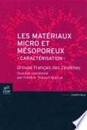 Les matériaux micro et mésoporeux - Caractérisation