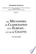Les mécanismes de classicisation d'un écrivain