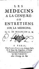 Les Medecins à la Censure