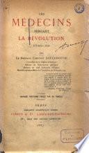 Les Médecins pendant la Révolution