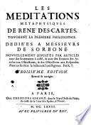 Les Meditations Metaphysiques De René Des-Cartes, Touchant La Premiere Philosophie