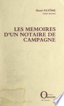 Les mémoires d'un notaire de campagne