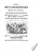Les métamorphoses d'Ovide, en latin et en françois