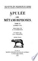 Les metamorphoses: Livres IV-VI (6e tirage. 1976)