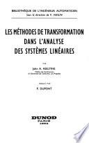 Les méthodes de transformation dans l'analyse des systèmes linéares