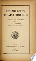 Les miracles de Saint Thiébaud